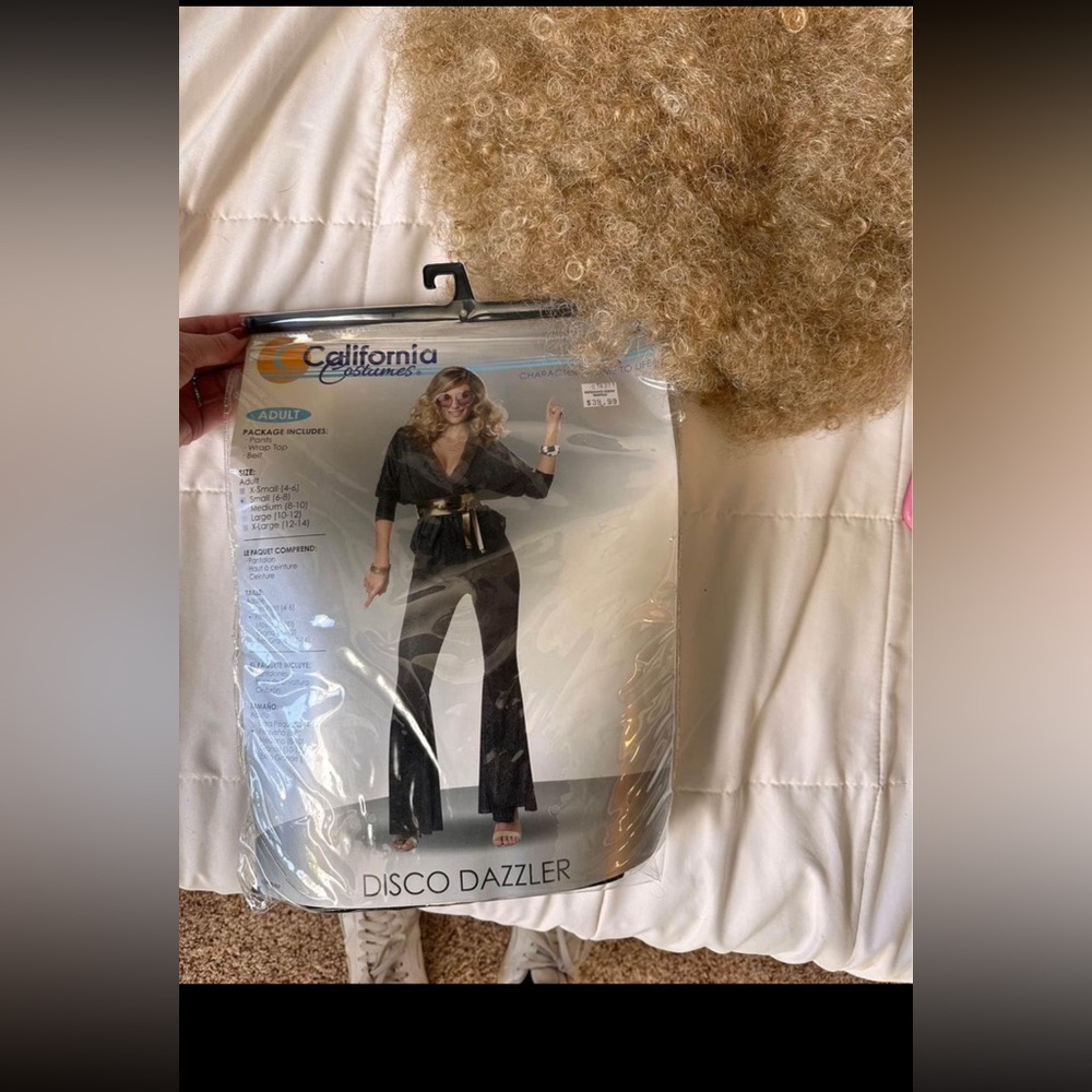 Disco Halloween Costume includes Blonde Wig